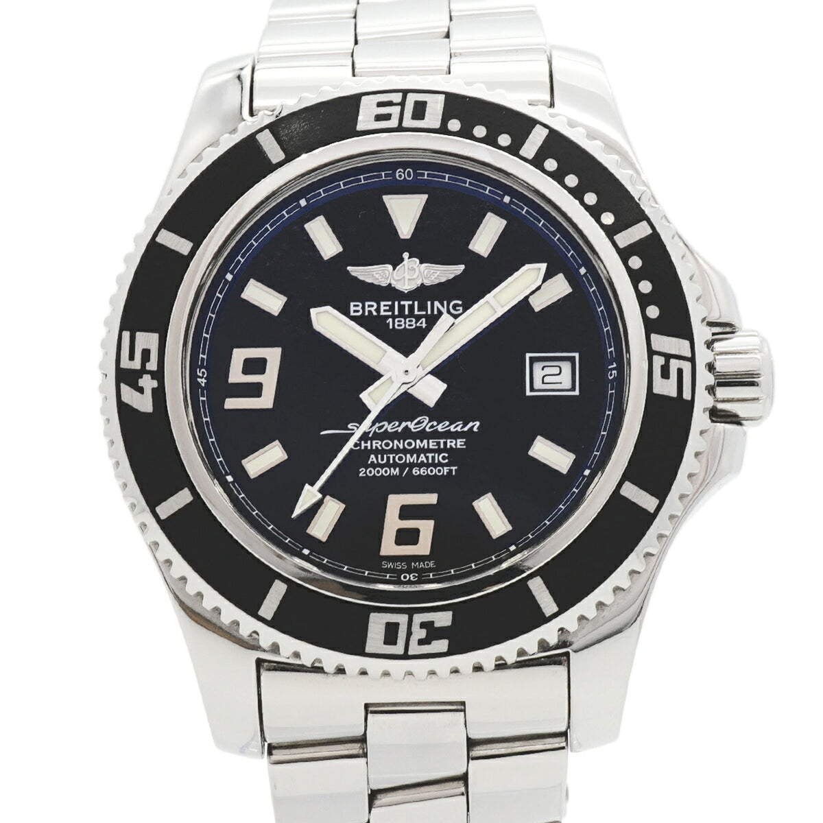 Breitling Superocean 44 A17391 Black Dial Men's Watch — Good