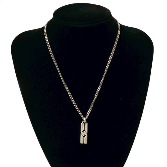 GUCCI Knot Infinity Silver 925 Necklace Pendant Choker s585d