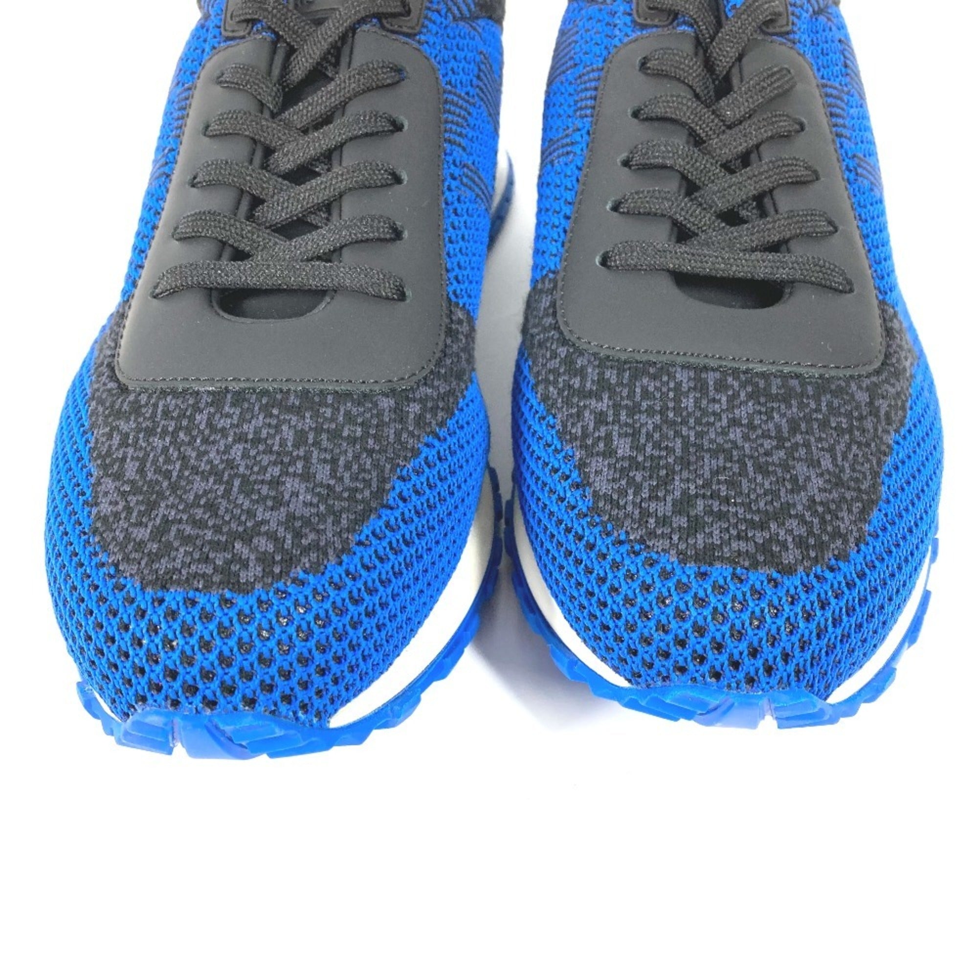 LOUIS VUITTON Damier leather sneakers for men, blue