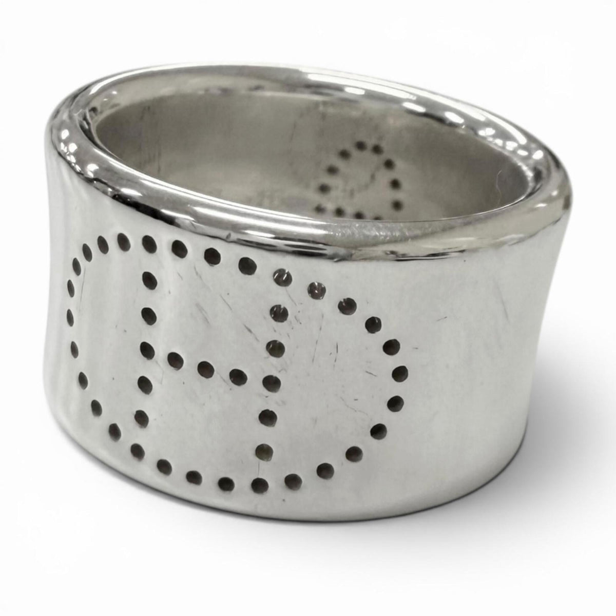 HERMES AG925 Eclipse Ruban Ring, Silver, Size 46, Weight 11.12g, Women's/Men's — Like New