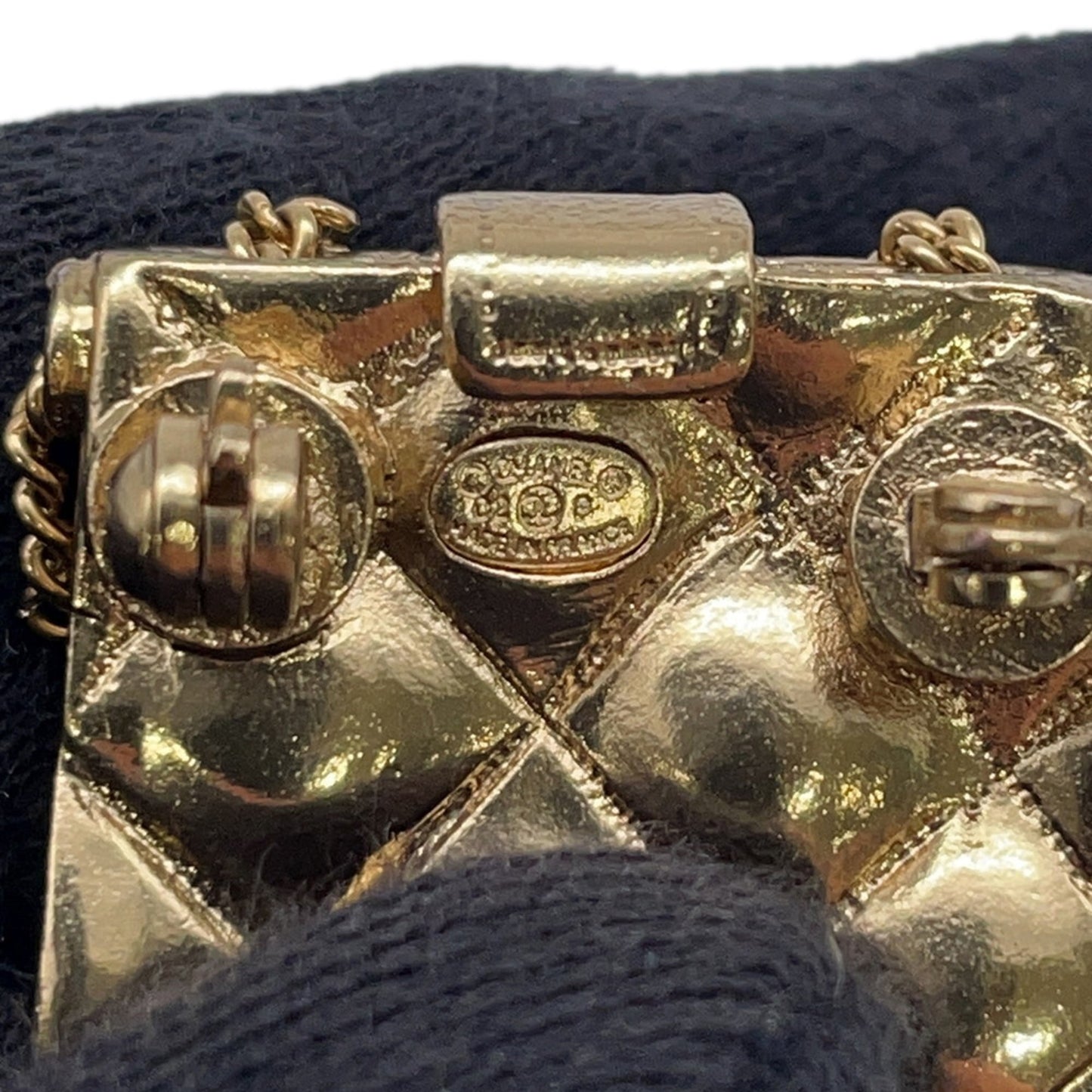 CHANEL Brooch Matelasse Bag Motif Coco Mark 02P