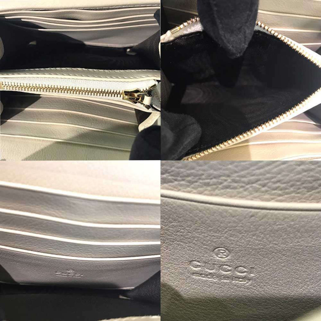 Gucci Blondie Chain Wallet Shoulder Medium White Gold Bag 725219 GUCCI