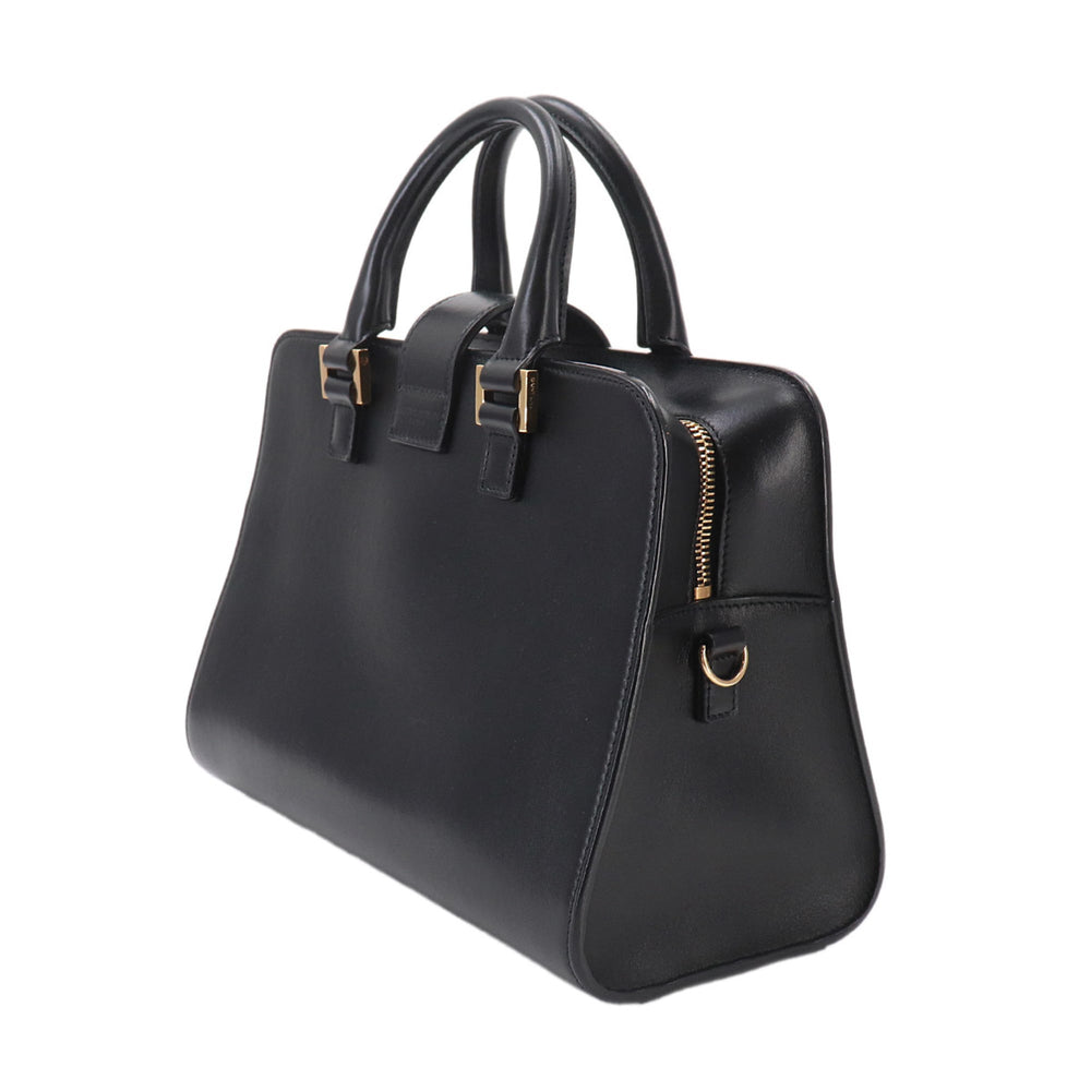Saint Laurent Baby Cabas 2-way Hand/Shoulder Handbag, Leather, Black, 568853 — Like New