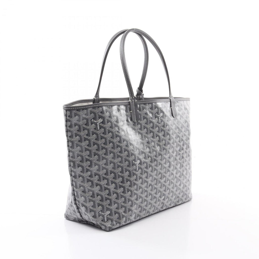 Goyard Saint Louis PM Tote Bag, Coated Canvas and Leather, Women's, Gray White