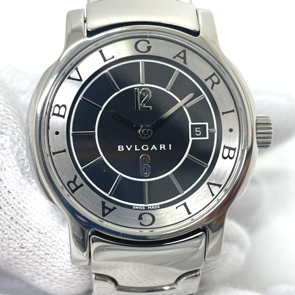 BVLGARI ST29S Solotempo Quartz Date Watch, Stainless Steel, Women's, Silver — Very Good