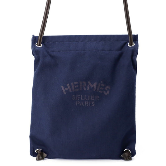 Hermès Aline PM Backpack, Navy/Toile Chevron, Y Stamp, HERMES 2-Way Shoulder Bag