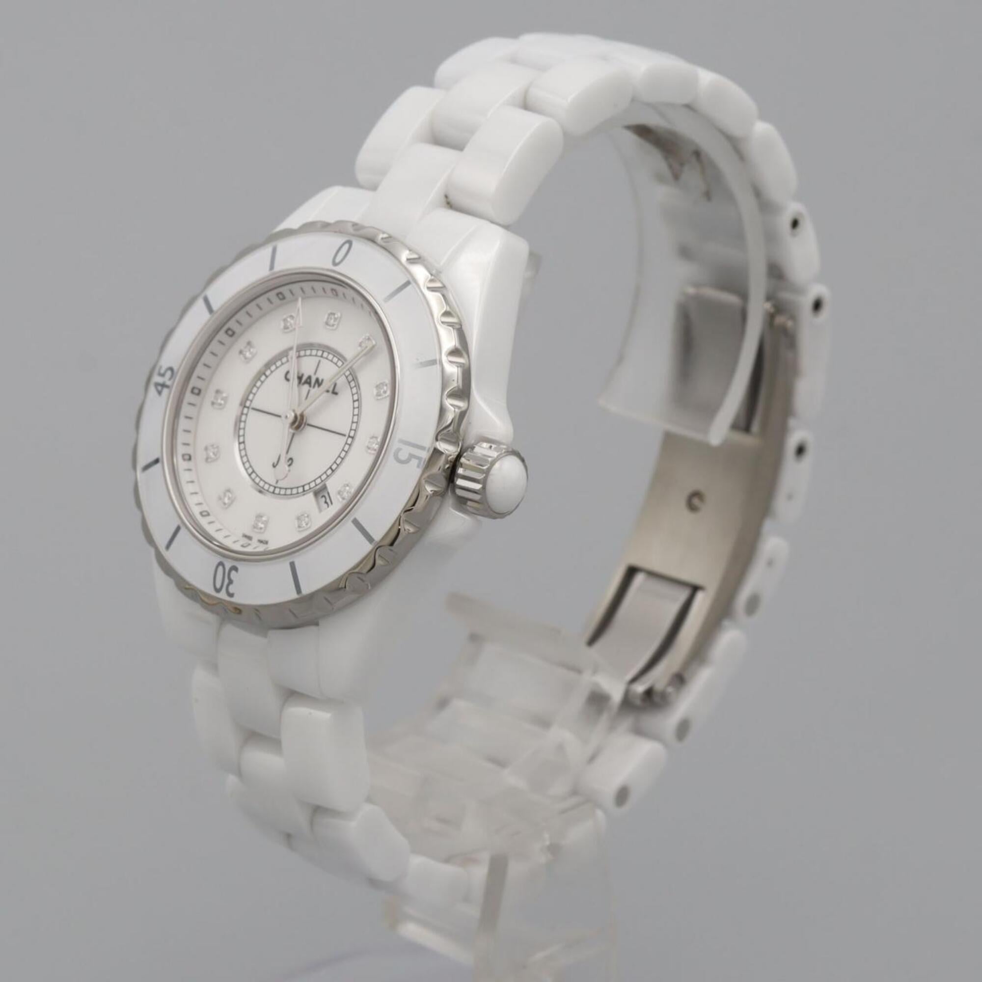 Chanel J12 33mm Ceramic 12P H1628 Quartz Watch — Good