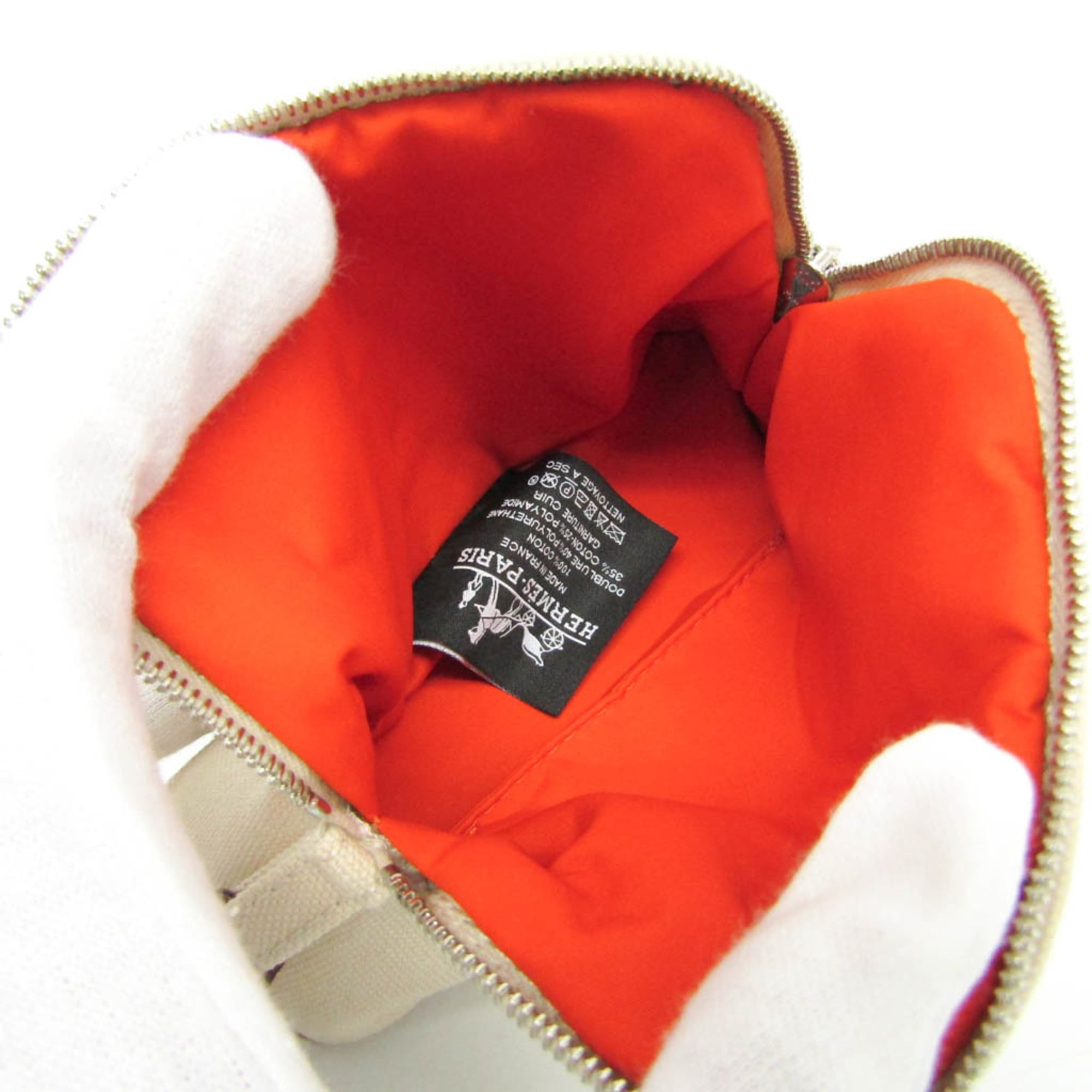 Hermes Bolide Mini Mini Women's Cotton Pouch Light Beige — Like New