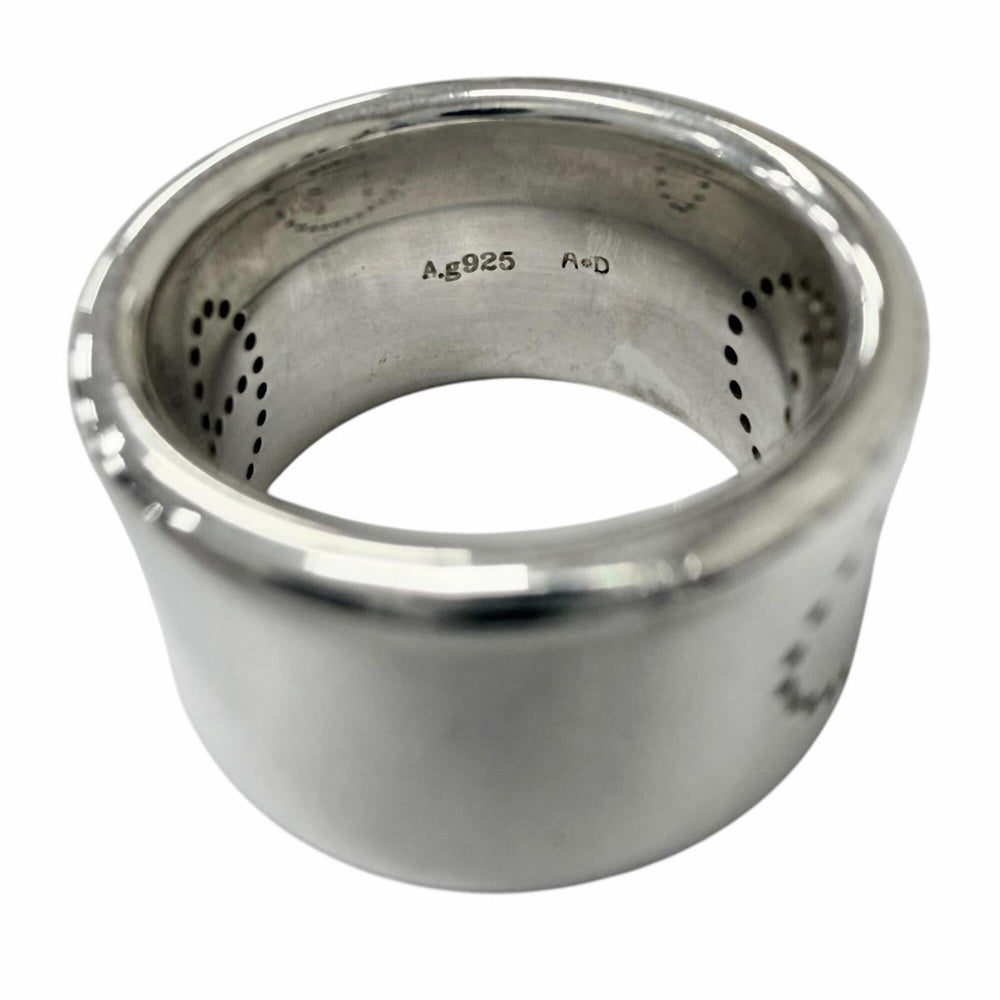 HERMES AG925 Eclipse Ruban Ring, Silver, Size 46, Weight 11.12g, Women's/Men's — Like New