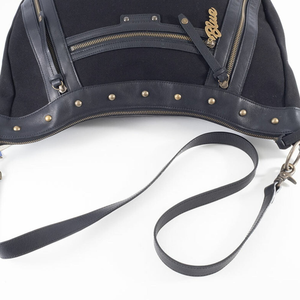 Burberry Canvas Shoulder Bag Leather Black Women's Blue Label Crossbody BURBERRY — Like New