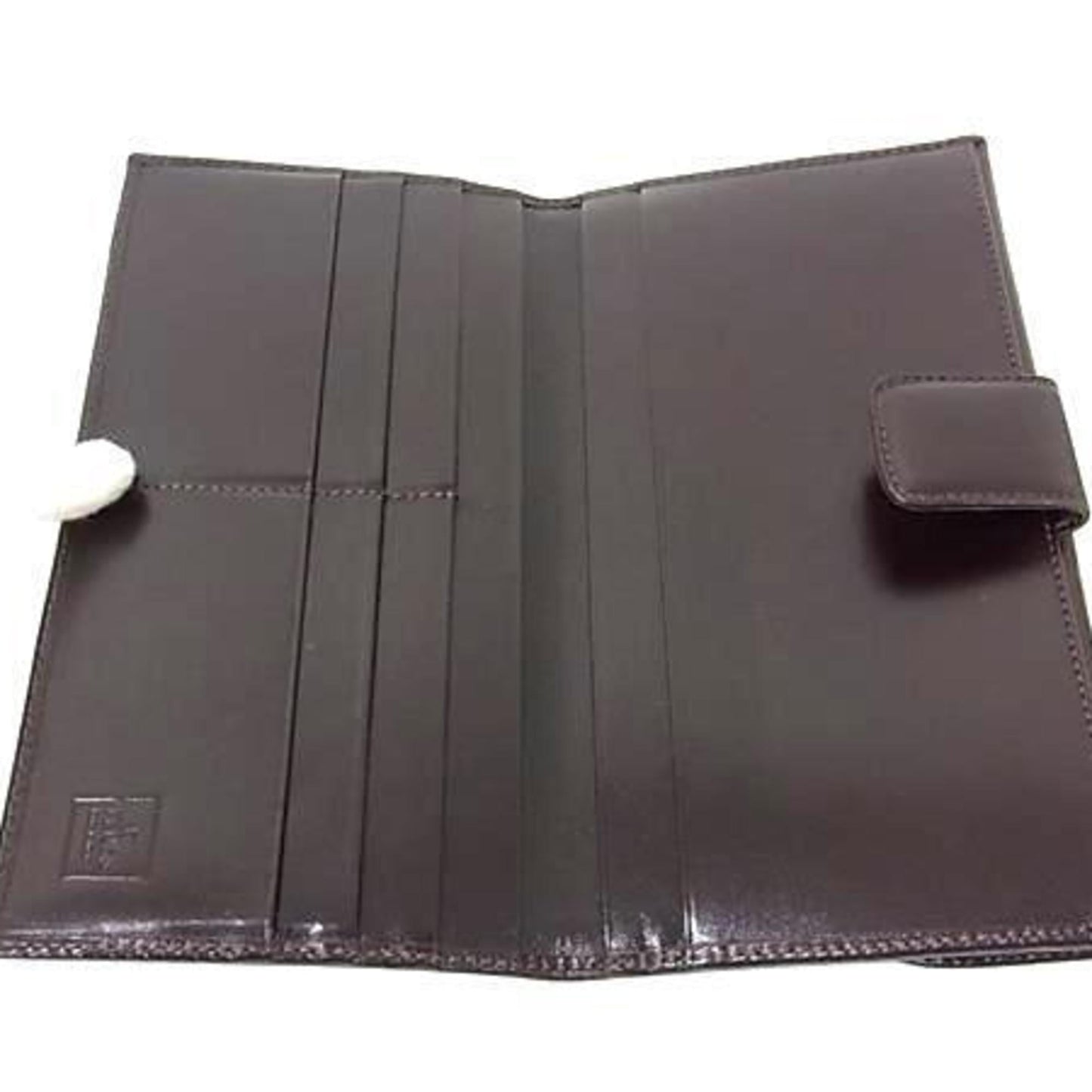 FENDI Zucca Wallet 2804・01339 Brown Canvas and Leather Double Bifold Long for Men Women