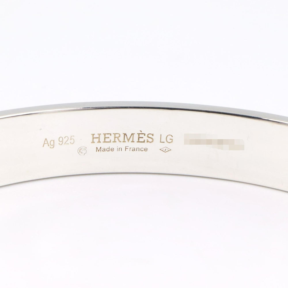 Hermes HERMES Corriendo Cyan Bracelet PM LG Bangle Accessory Silver 925 Women's Tone H115424B 00ST — Like New