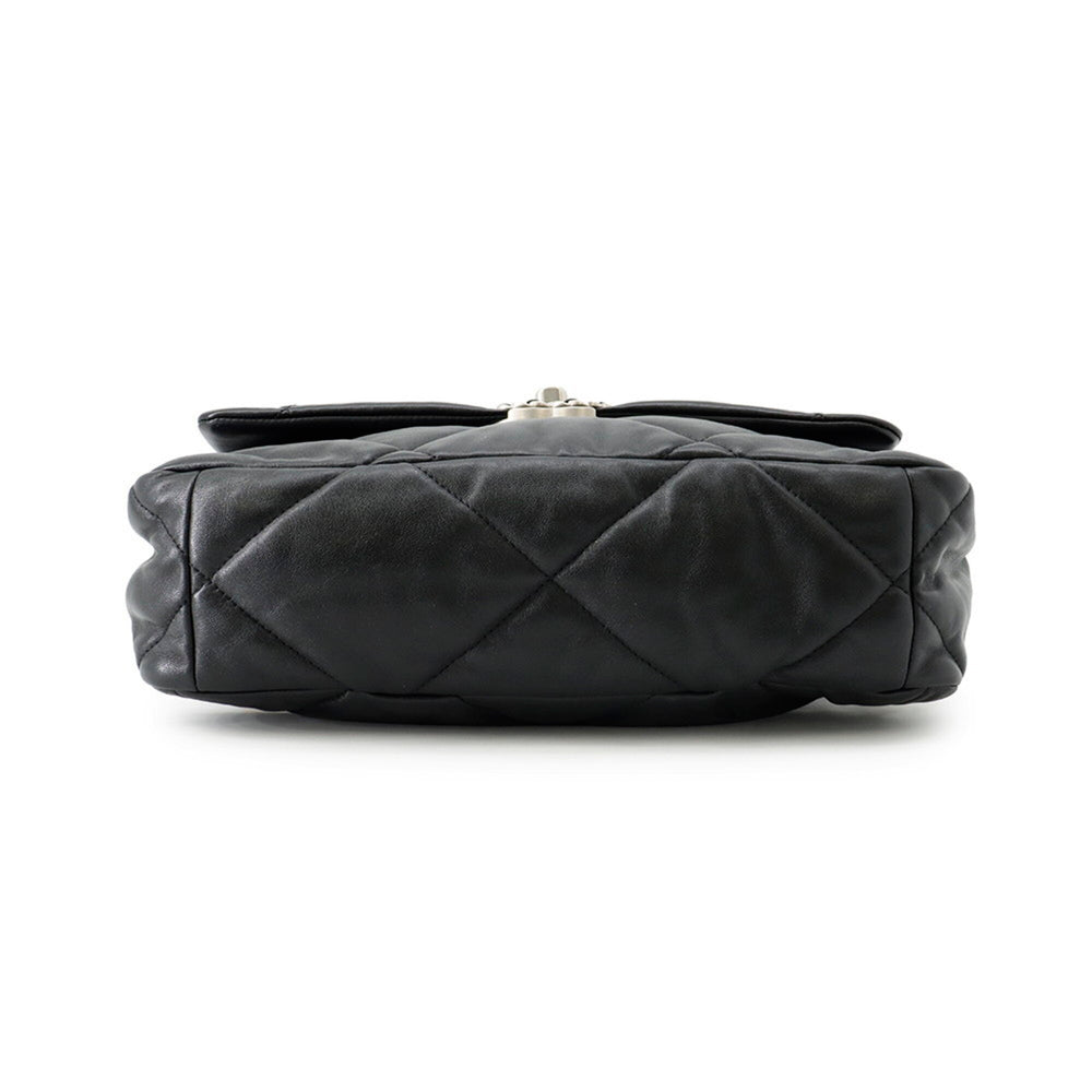 Chanel Chain Shoulder Bag 19 Large Lambskin AS1161 CHANEL Handbag 2-way Black Women's — Like New