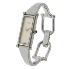Gucci 1500L Stainless Steel Quartz Analog Watch with Silver Dial for Women — Good