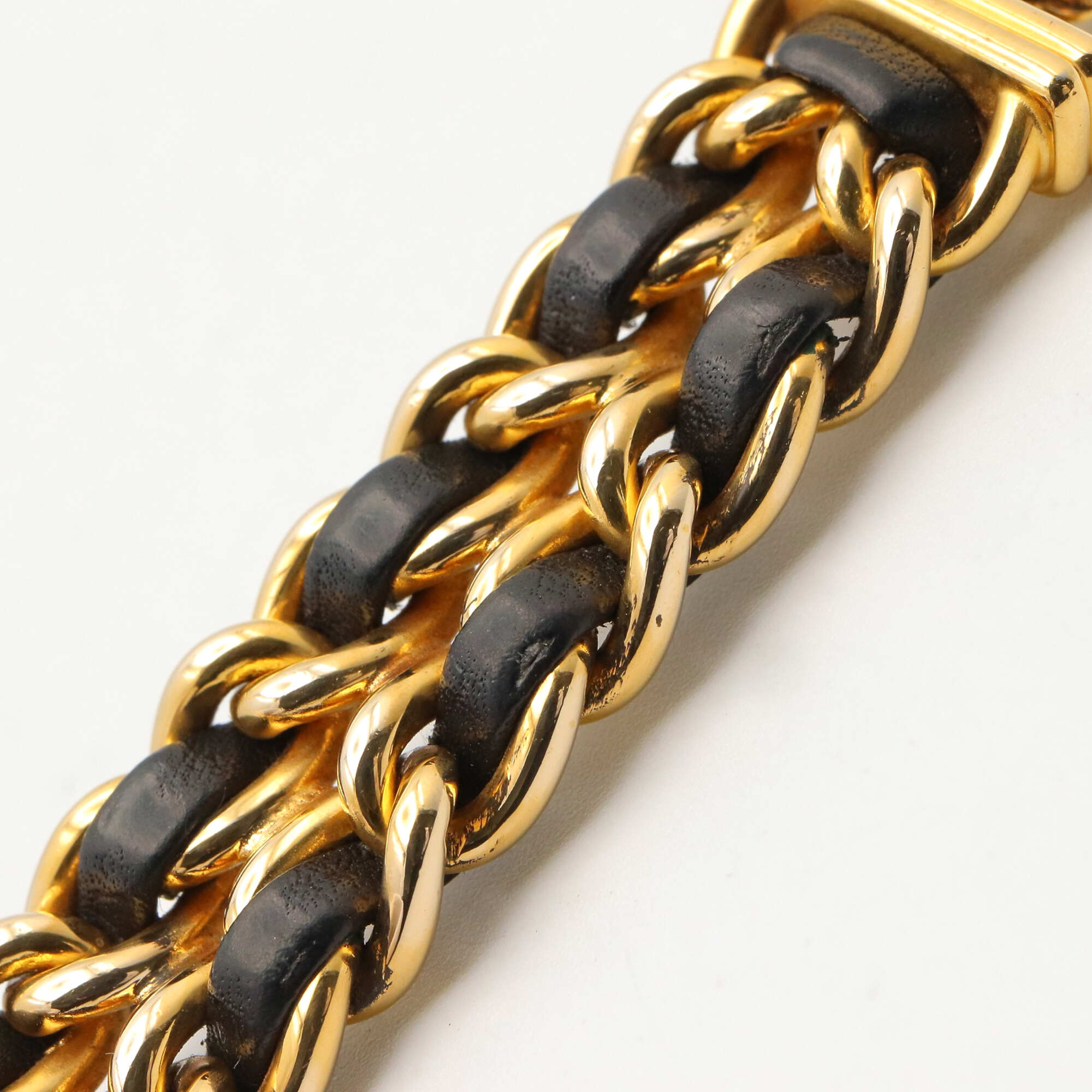 Chanel CHANEL Première Watch, Gold Plated (GP), Leather Strap, Women's, Black, H0001 — Very Good