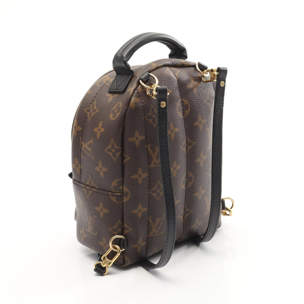 Louis Vuitton Palm Springs Mini Backpack, M44873, Coated Canvas and Leather Monogram, Women's, Brown Black