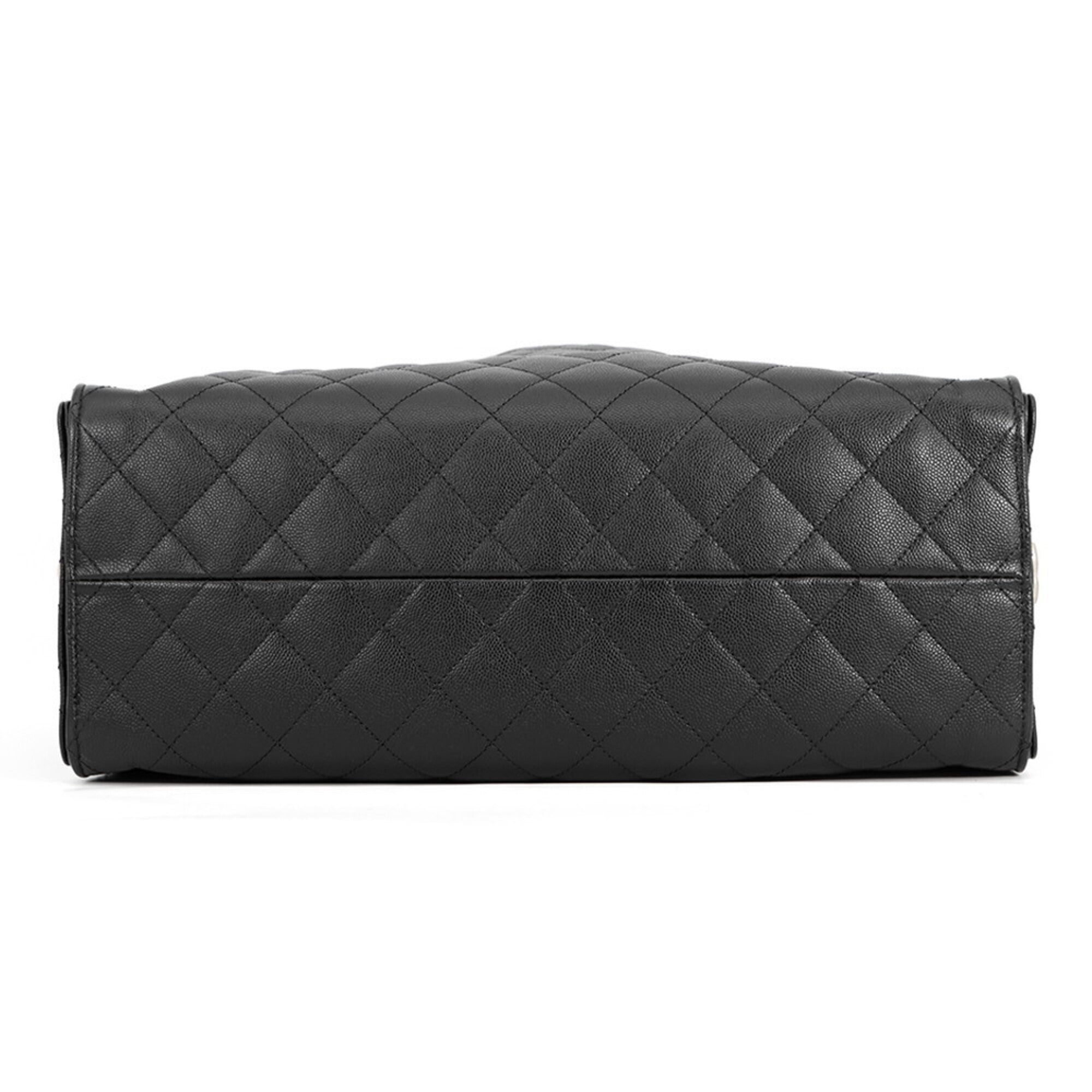 Chanel Chain Shoulder Bag CHANEL25 Large Coco Mark Matelassé Caviar Skin AS5553 CHANEL Black Handbag Women's — Like New
