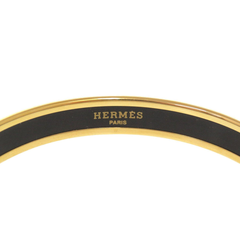 Hermes Email PM Metal Gold Orange Bangle Bracelet 0364HERMES — Like New
