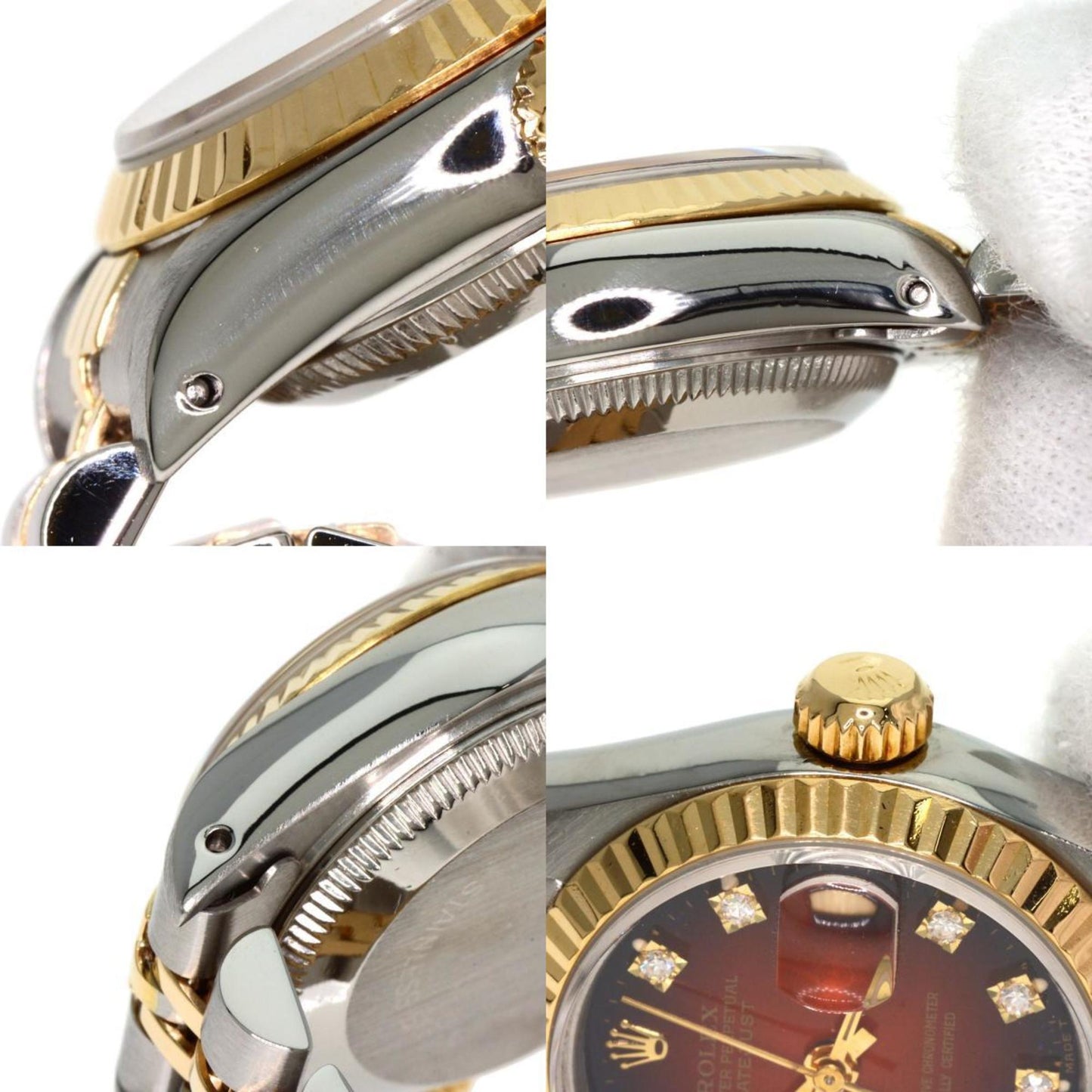 Rolex 69173G Datejust 10P Diamond Watch Stainless Steel SSxK18YG Ladies ROLEX