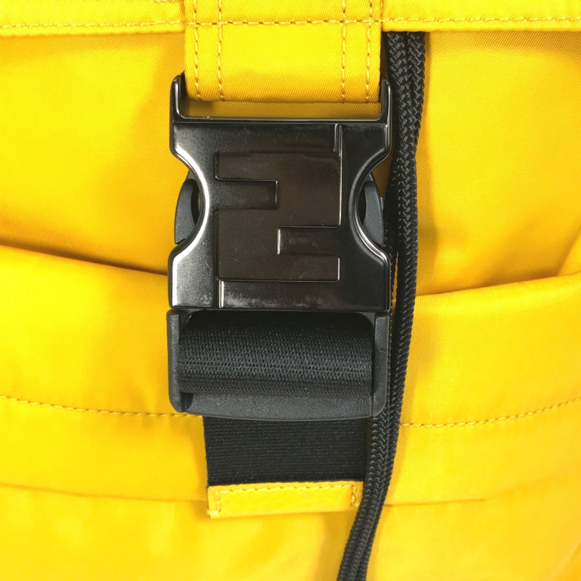 Fendi 7VZ066 backpack bag Backpack yellow — Like New