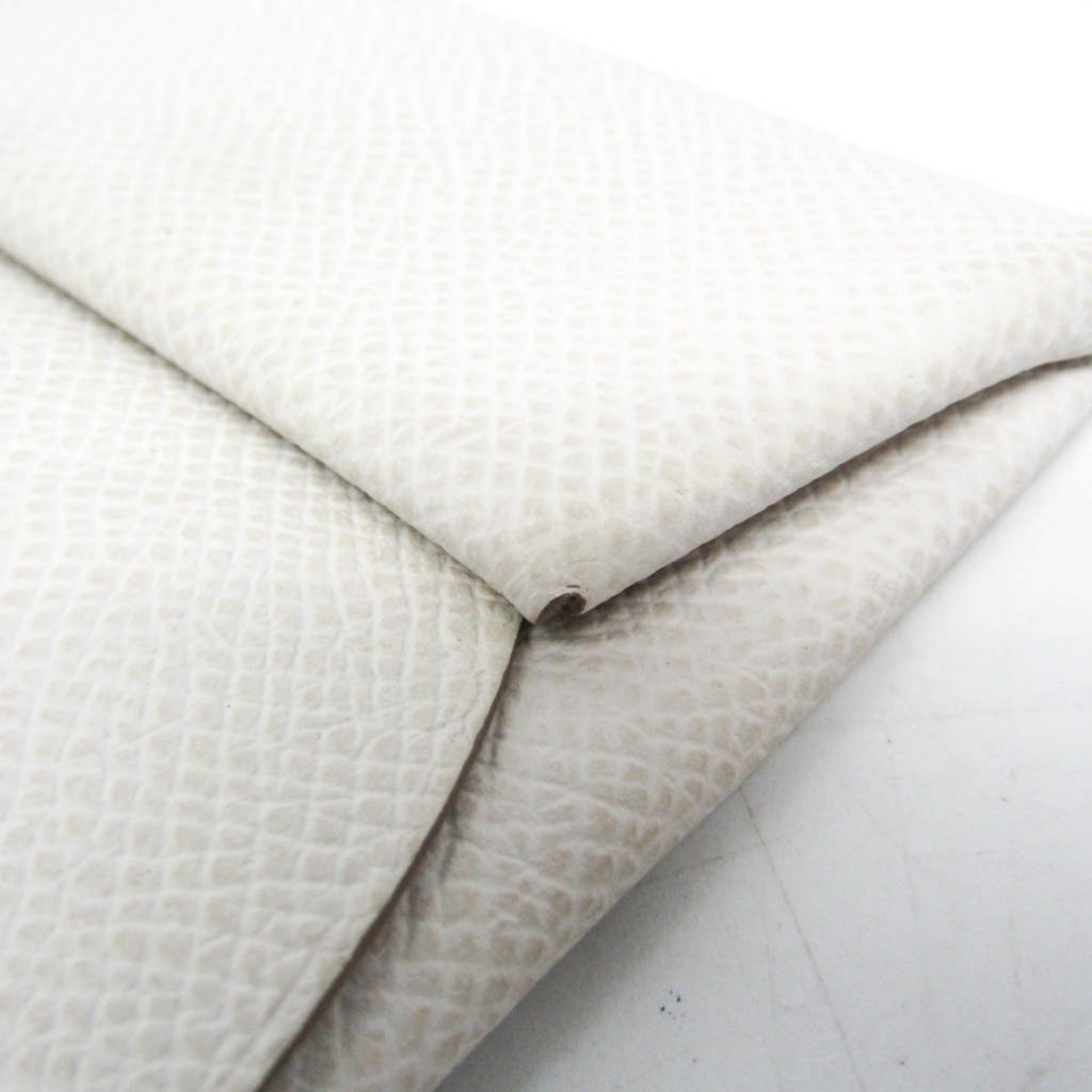 Hermes Bastia Women,Men Epsom Leather Coin Purse/coin Case White