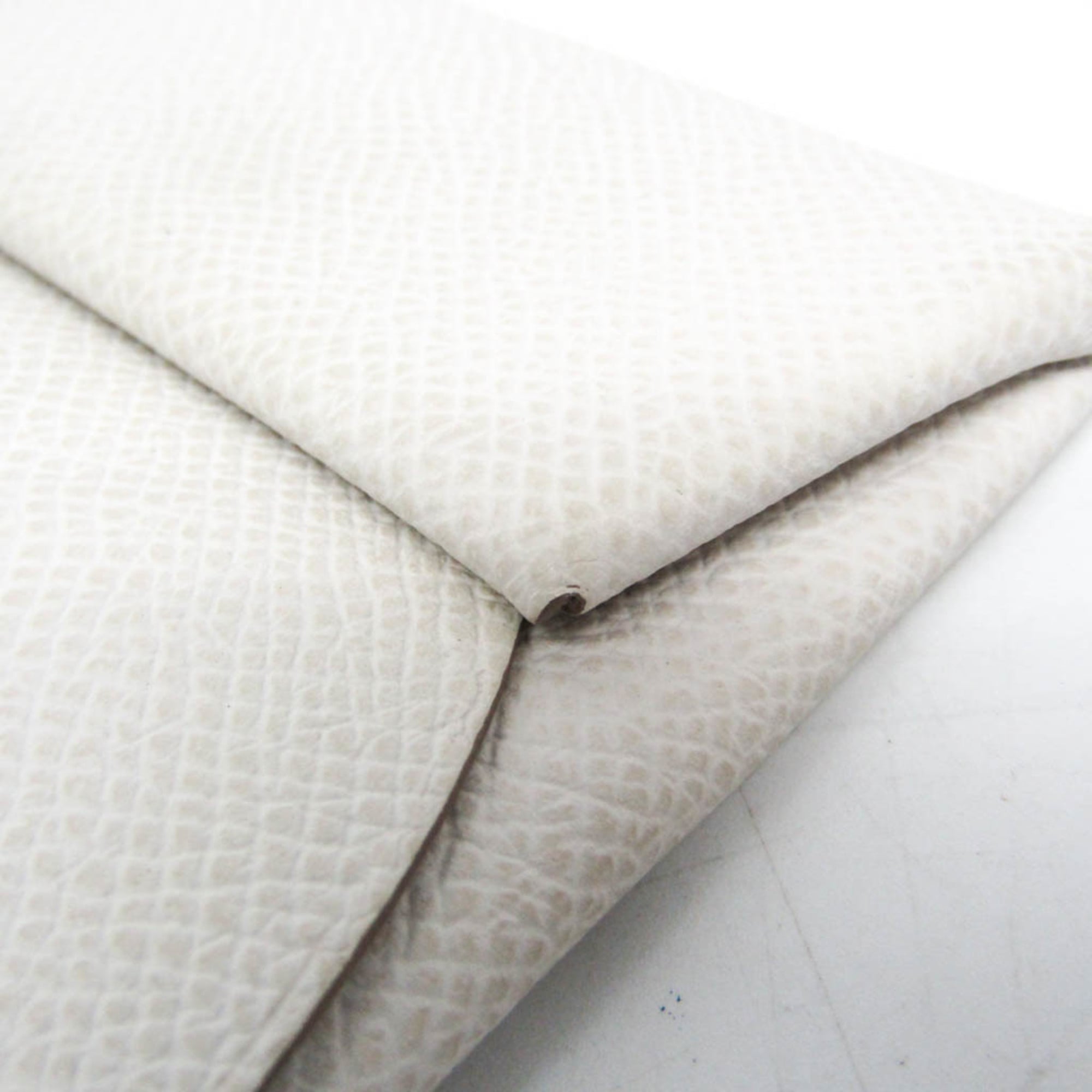 Hermes Bastia Women,Men Epsom Leather Coin Purse/coin Case White