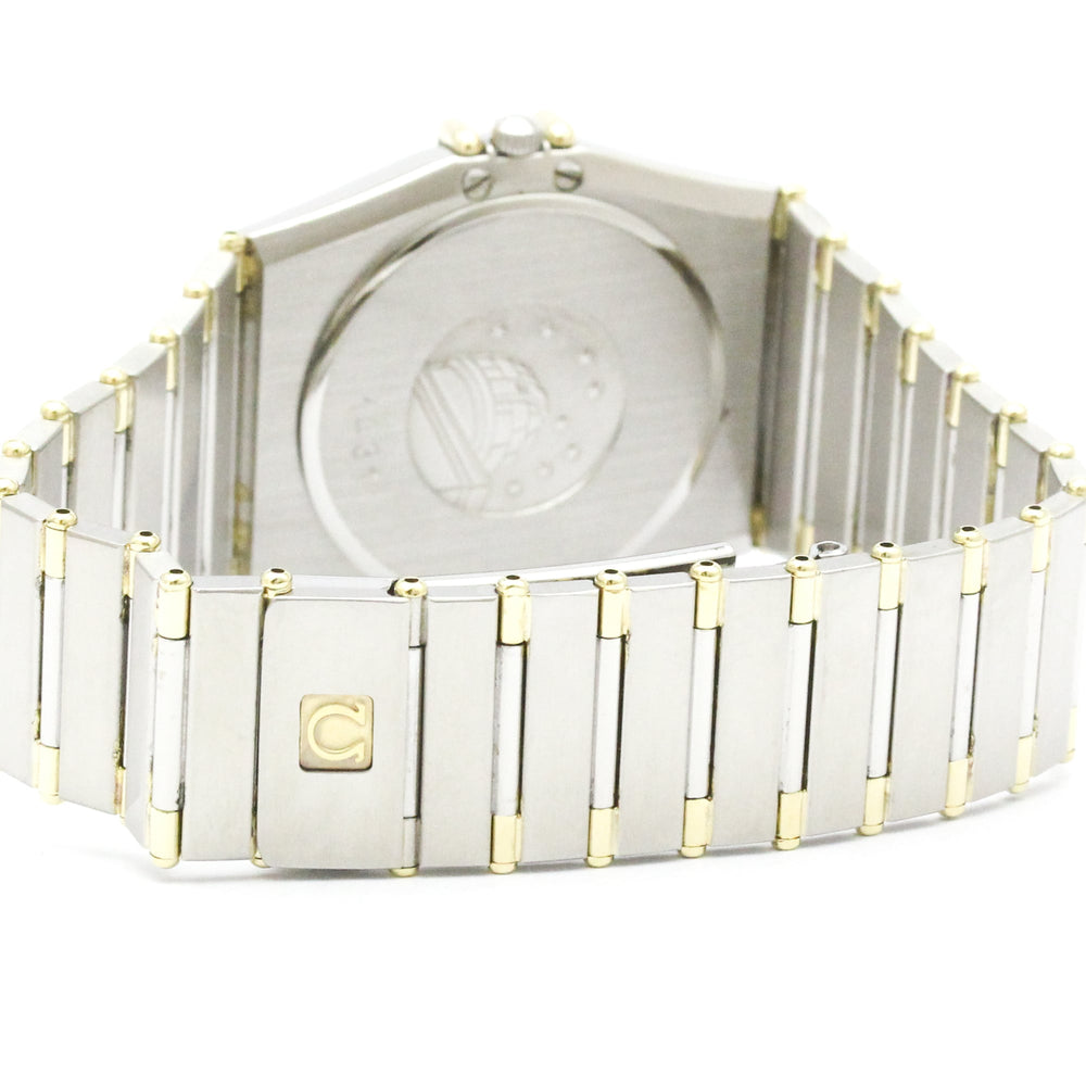OMEGA Constellation 18K Gold Steel Quartz Mens Watch 398.0866 Polished — Very Good