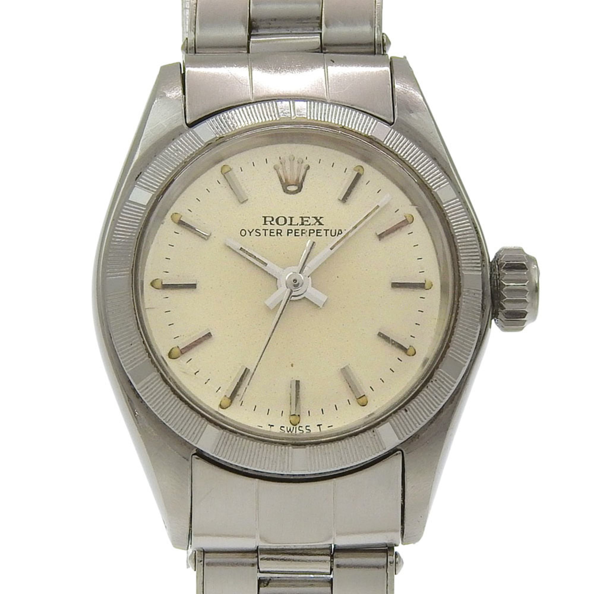 Rolex Oyster Perpetual Watch, caliber 1161 6618, stainless steel, 1965, automatic, analog display, silver dial, women's — Good