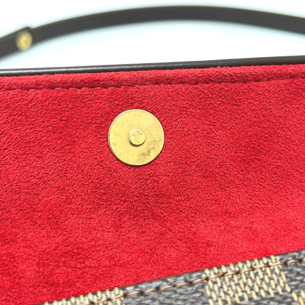 LOUIS VUITTON Florentine Pochette N51856, Special Order Order, Women's, Damier Canvas, Ebene Brown — Like New