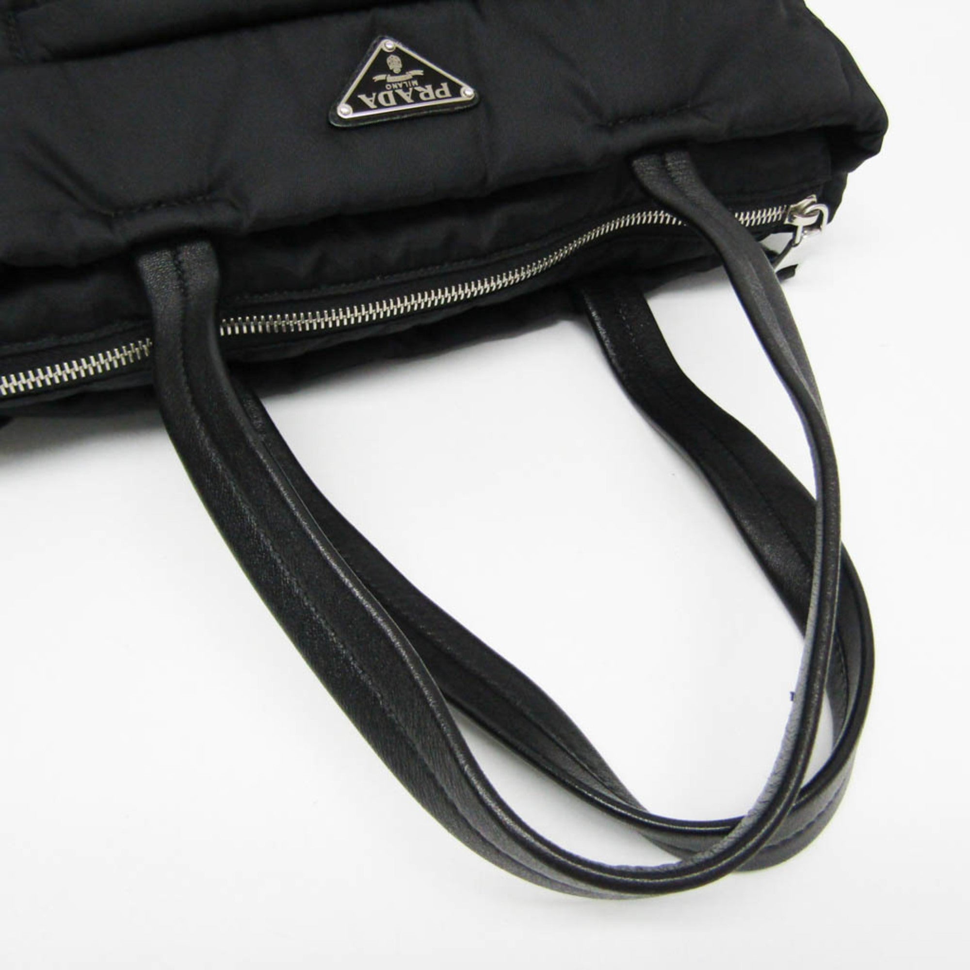 Prada TESSUTO BOMBER 1BG059 Women's Nylon Handbag Black — Like New
