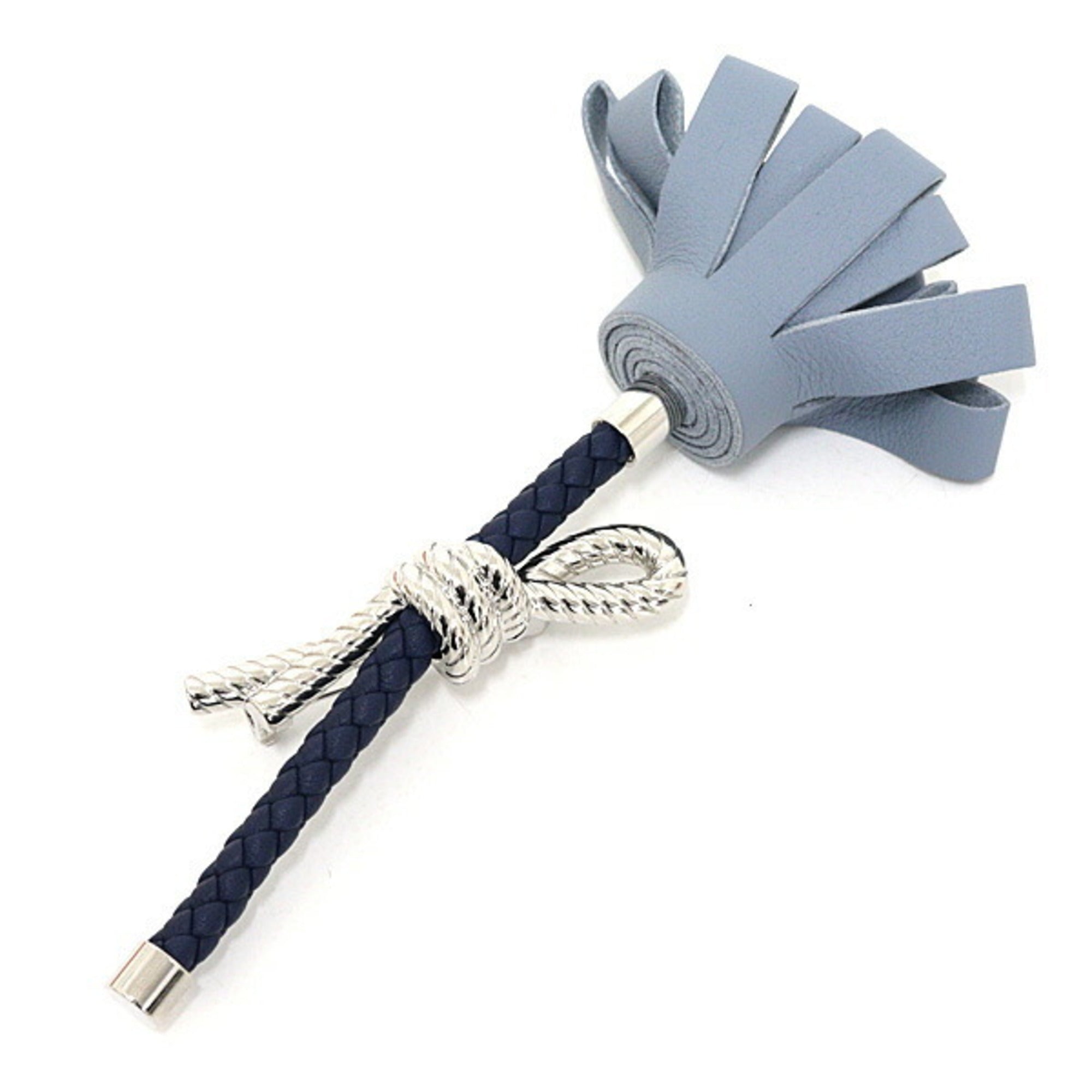 Hermes HERMES Brooch Fleur Swift Linen Blue Navy Flower — Like New