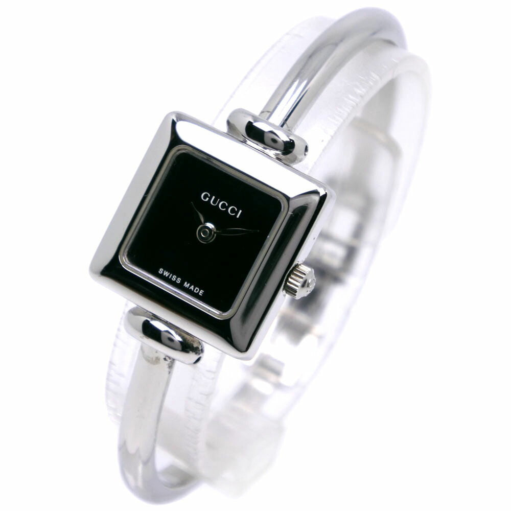 Gucci GUCCI Watch 1900L Stainless Steel Quartz Analog Display Black Dial Women's — Good
