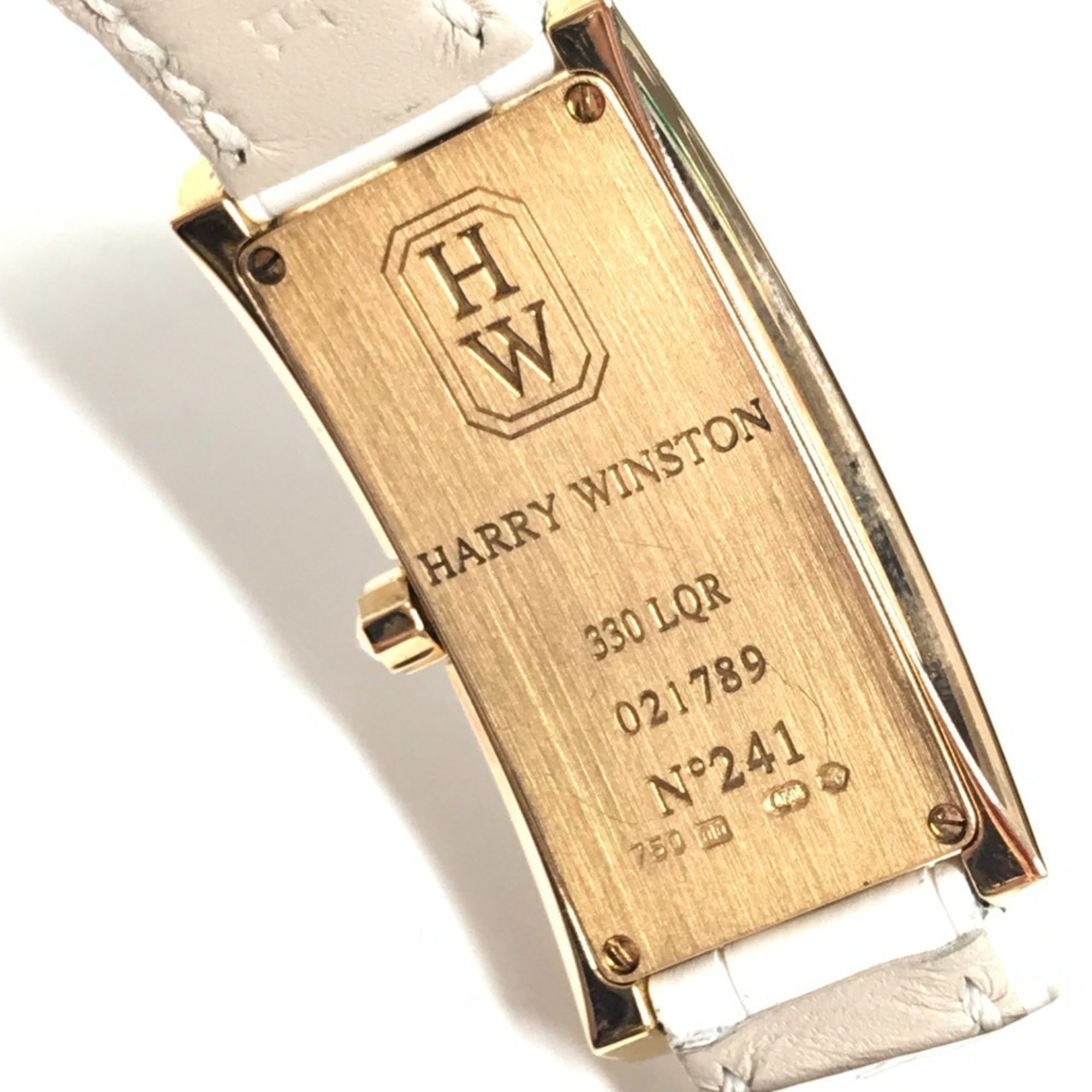 HARRY WINSTON 330 LQWL.M D3.1 Diamond Bezel Lady Avenue C Women's Watch, 18K Gold, Au750, White — Very Good