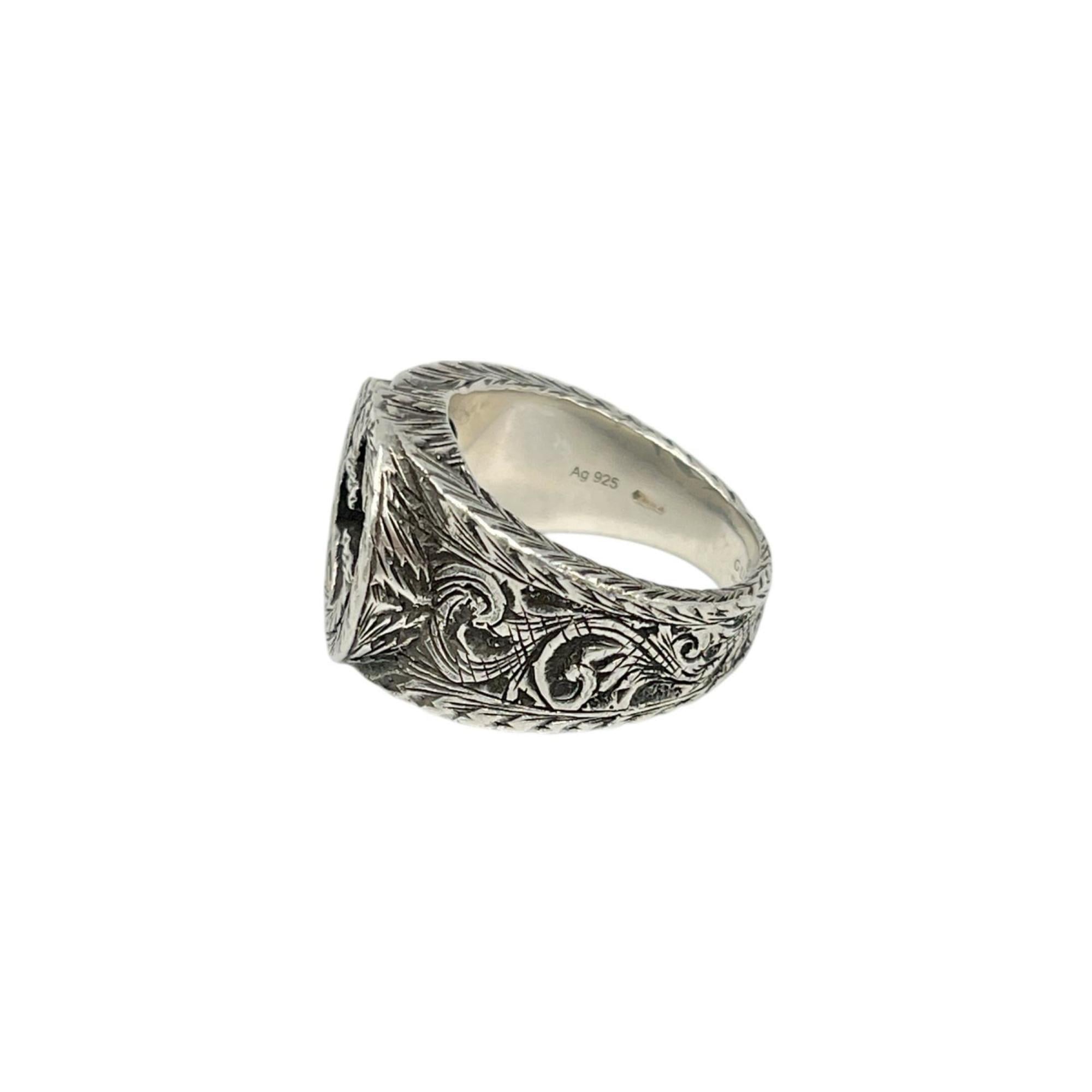 Gucci Interlocking G Arabesque Ring in Sterling Silver (925) for Men