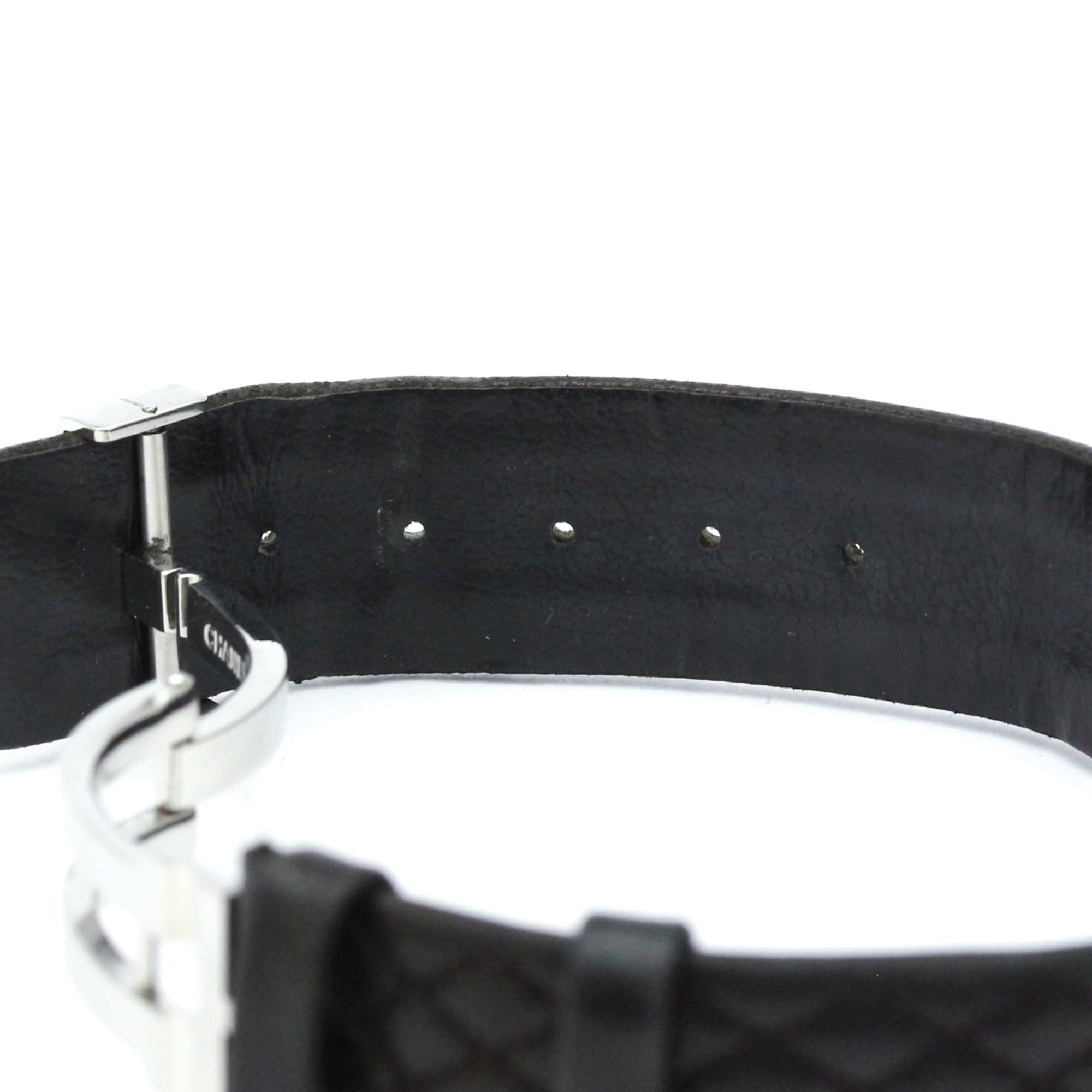 CHANEL Matelasse Steel Leather Quartz Ladies Watch H0116 Polished — Very Good