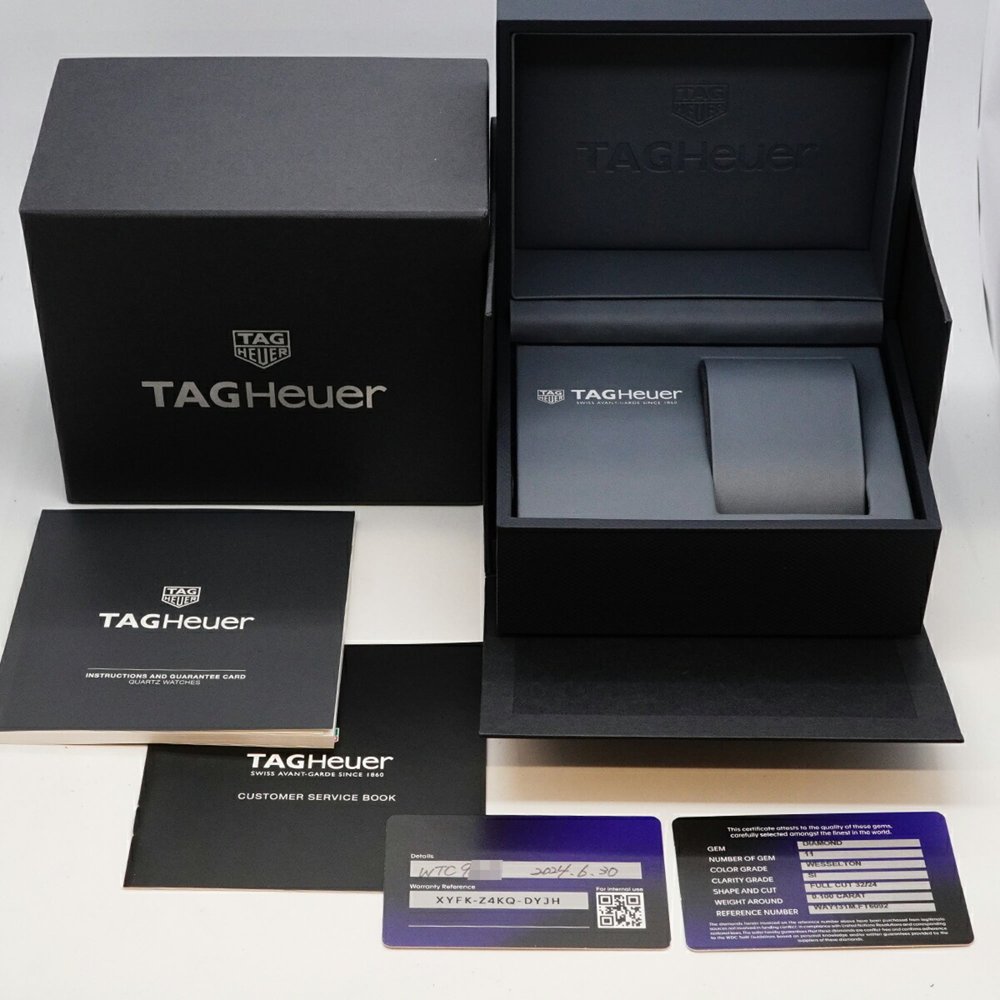 TAG Heuer Aquaracer Diamond WAY131M Black Dial Women's Watch — Very Good