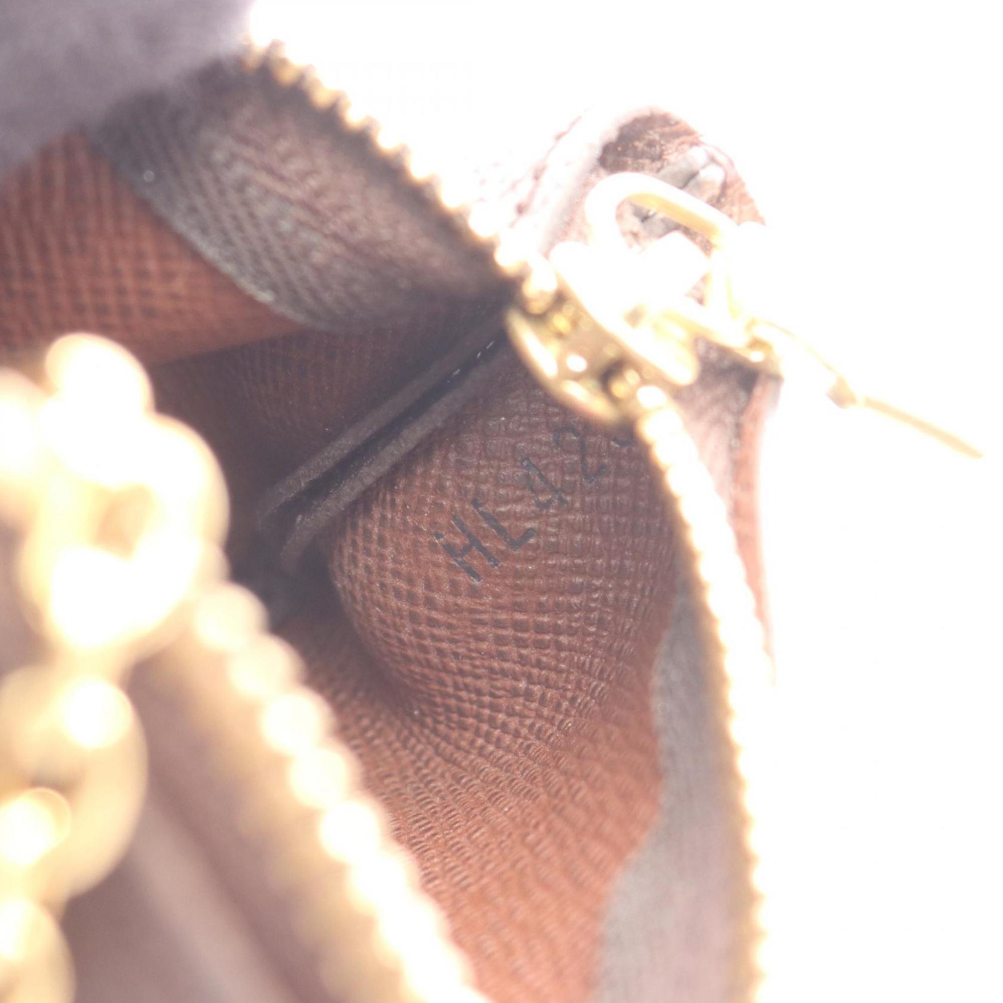 Louis Vuitton Pochette Cle Wallet with Coin Purse, Coated Canvas, Monogram, Brown, Men's and Women's, M62650