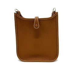 HERMES Evelyn TPM Crossbody Bag Pochette Shoulder Taurillon Clemence Women's Gold — New - Store Return