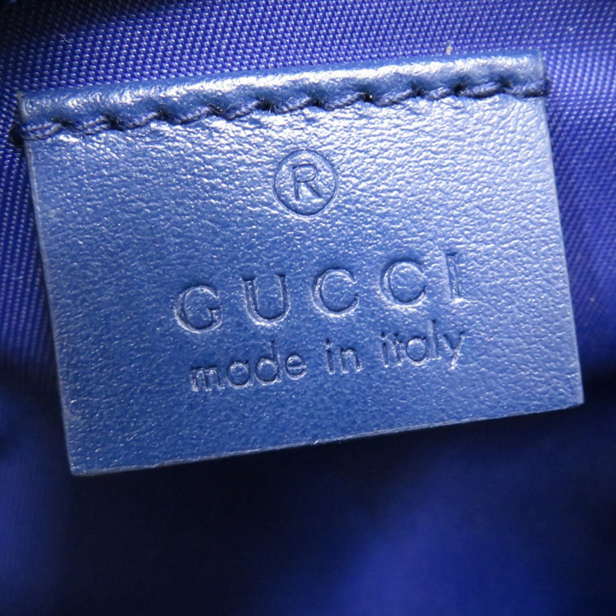 Like new Gucci children's star waist pouch 502095, canvas and leather, blue, 1584 GUCCI — Like New