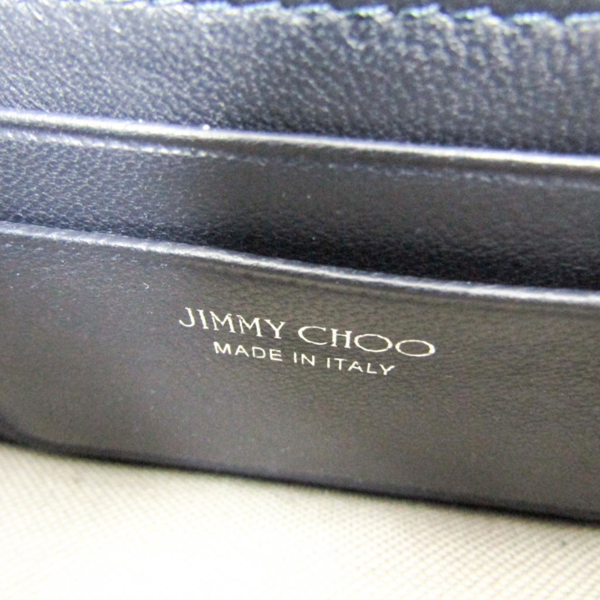 Jimmy Choo FINLEY 0C2585 Women's Leather Shoulder Bag Metallic Purple — Like New