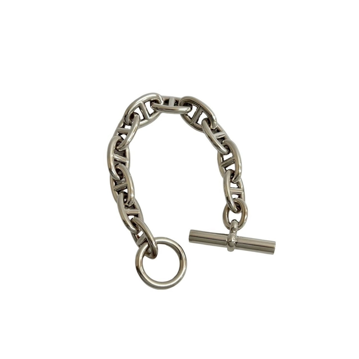 HERMES Chaine d'Ancre GM 11-link Sterling Silver 925 Chain Bracelet/Bangle, Silver, 80784