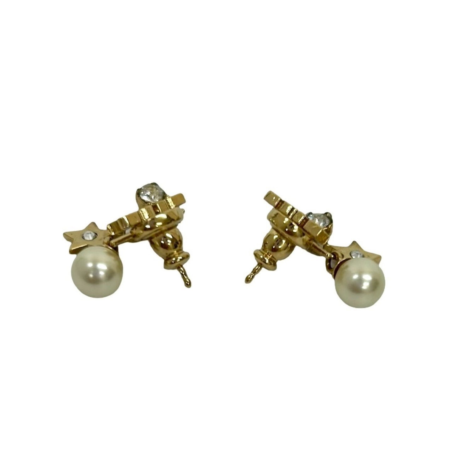 Christian Dior Revolution faux pearl earrings, gold, 23242