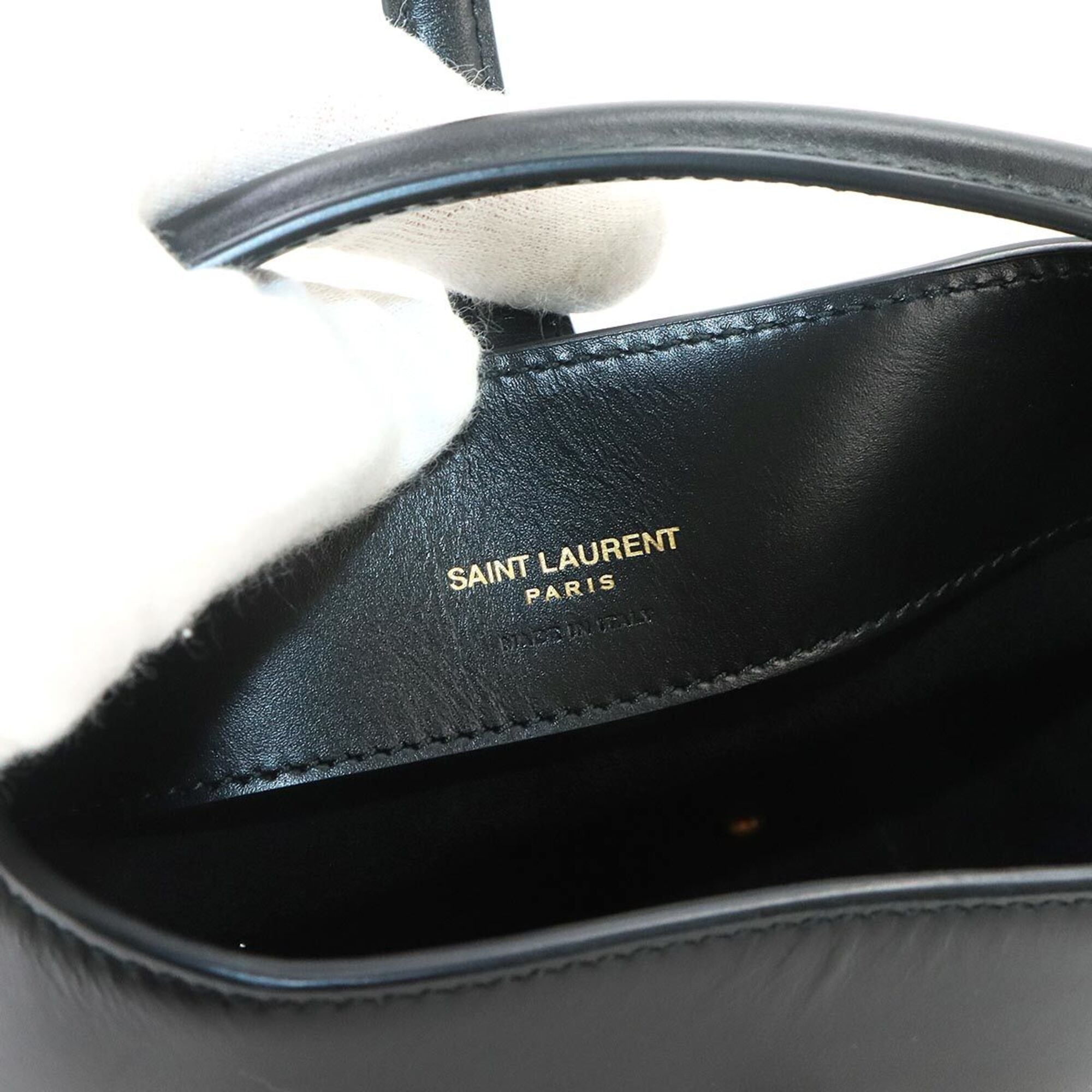 Saint Laurent LE37 Mini 2-way Shoulder/Handbag, Leather, Black, Gold Hardware, 765870 — New - Store Return