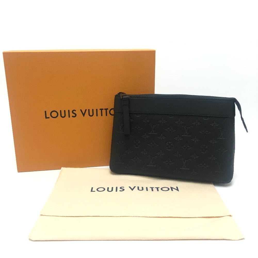 LOUIS VUITTON M82545 Pochette Voyage Souple Bag Clutch Second Men's Black — New