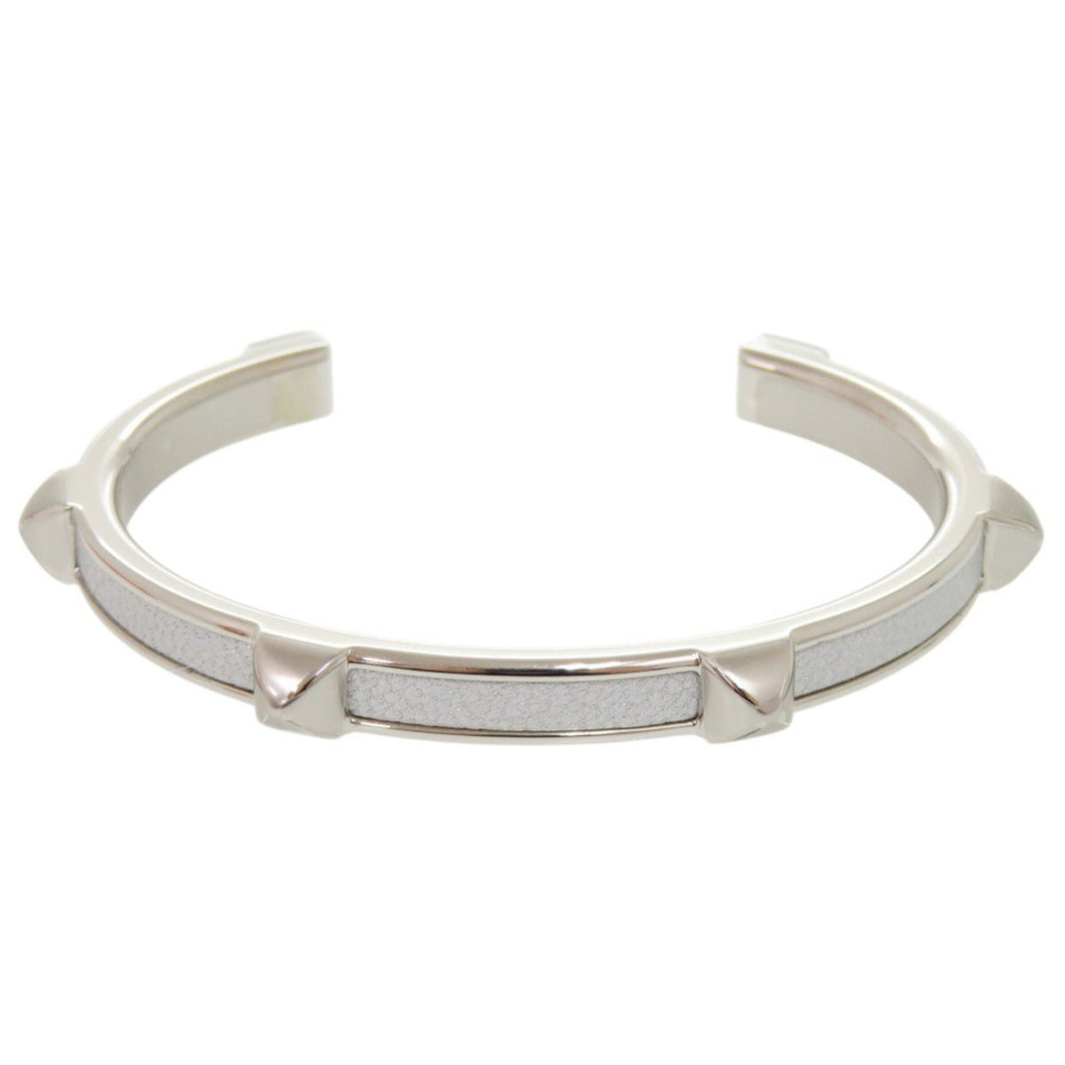 Unused Hermes Athena H500373 Metal Chevre Sham Kila Argent Silver Hardware Bracelet Bangle 0475HERMES — Like New
