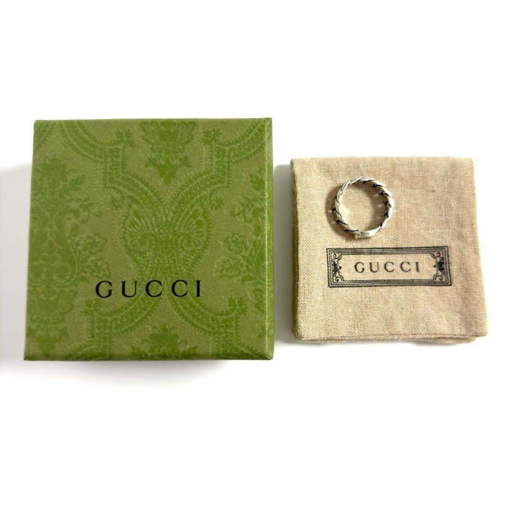 Gucci Men's Interlocking G Silver Ring — Like New