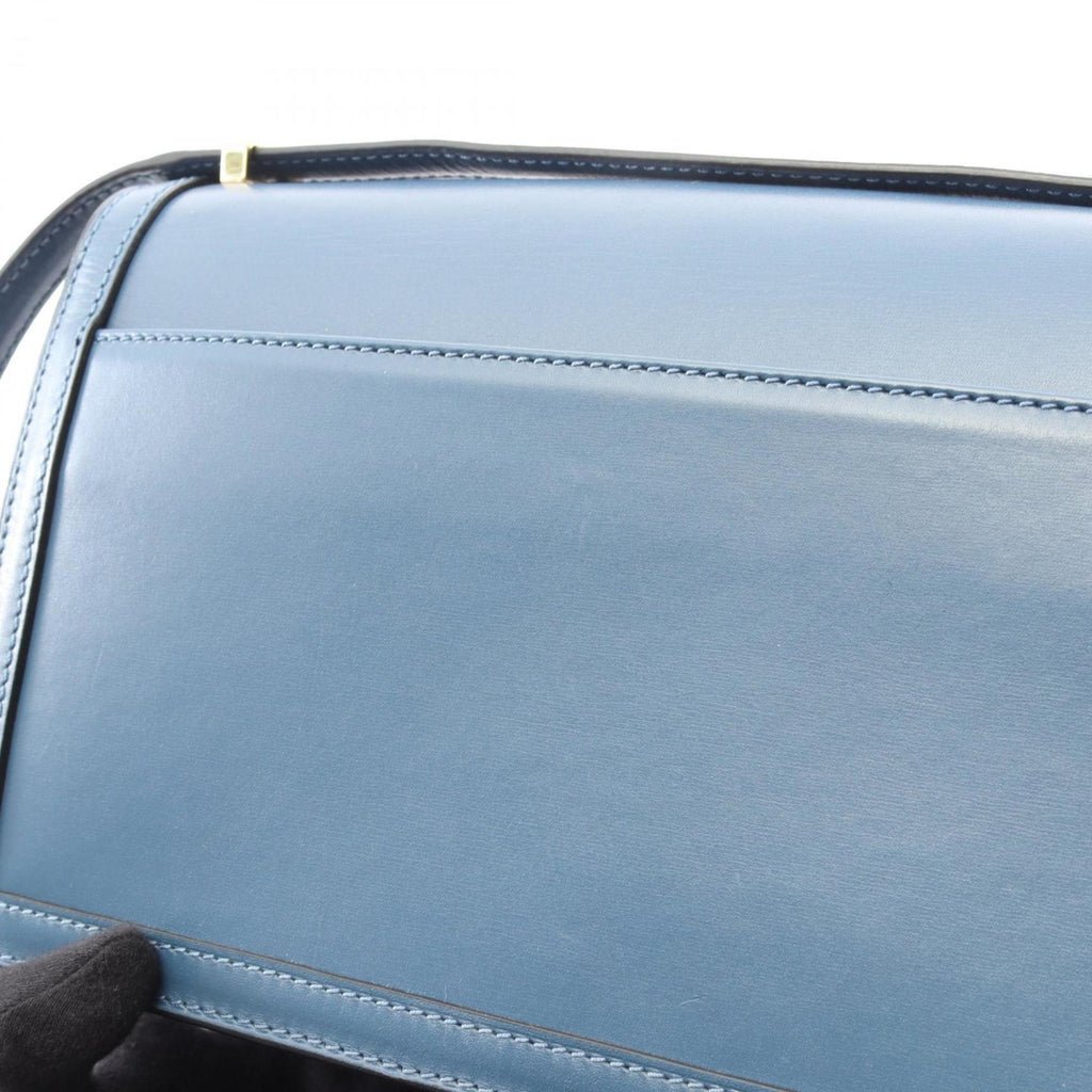 LOEWE Barcelona Shoulder Bag, Leather, Women's, Blue