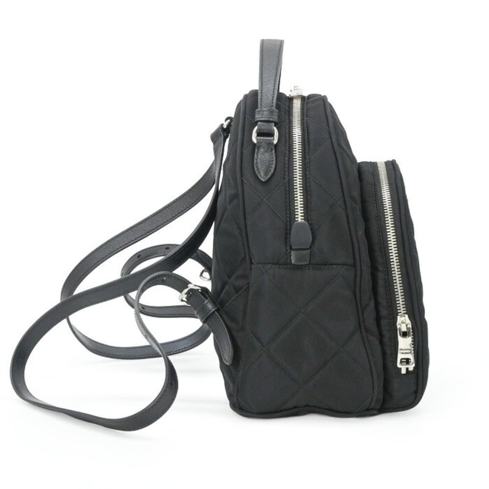 PRADA Triangle Backpack for Women, Black, 1BZ066 — Like New