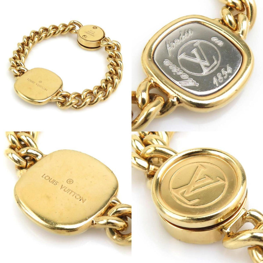 Louis Vuitton ID Bracelet, LV Metal, Gold/Silver, Women's, M61092 e61308a