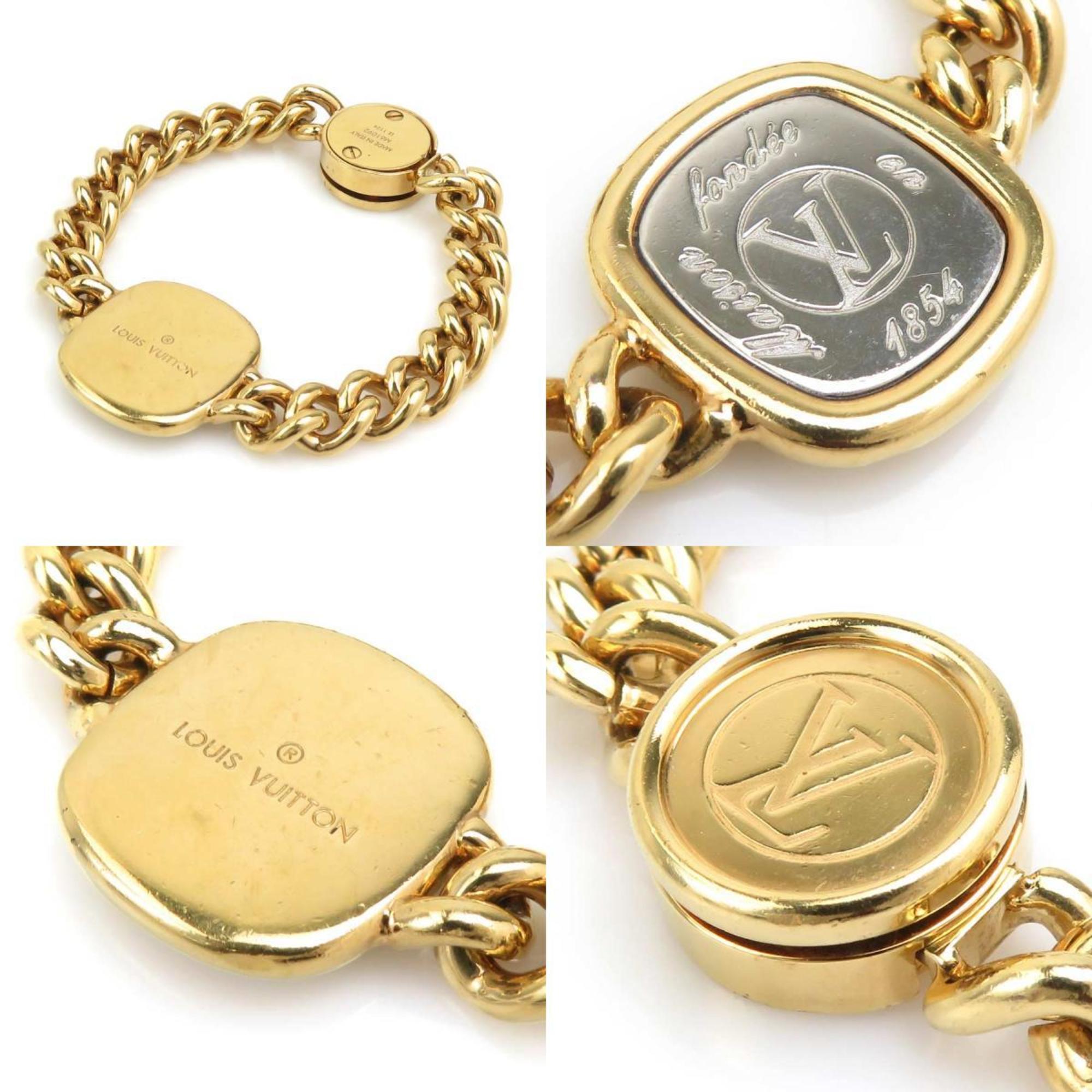 Louis Vuitton ID Bracelet, LV Metal, Gold/Silver, Women's, M61092 e61308a